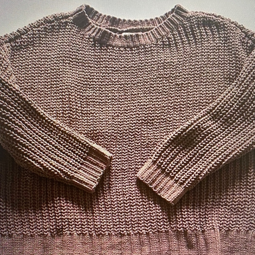 American Eagle Outfitters Rose Taupe Crewneck Sweater